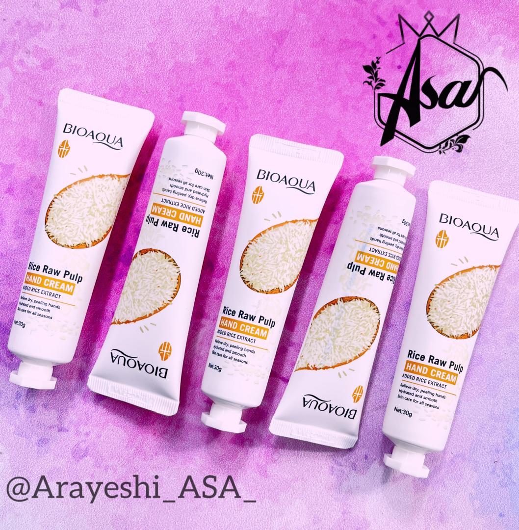 کرم دست حاوی عصاره برنج بیوآکوا bioaqua